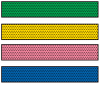 Rectángulos de varios colores, haciendo referencia a la diversidad de reservas